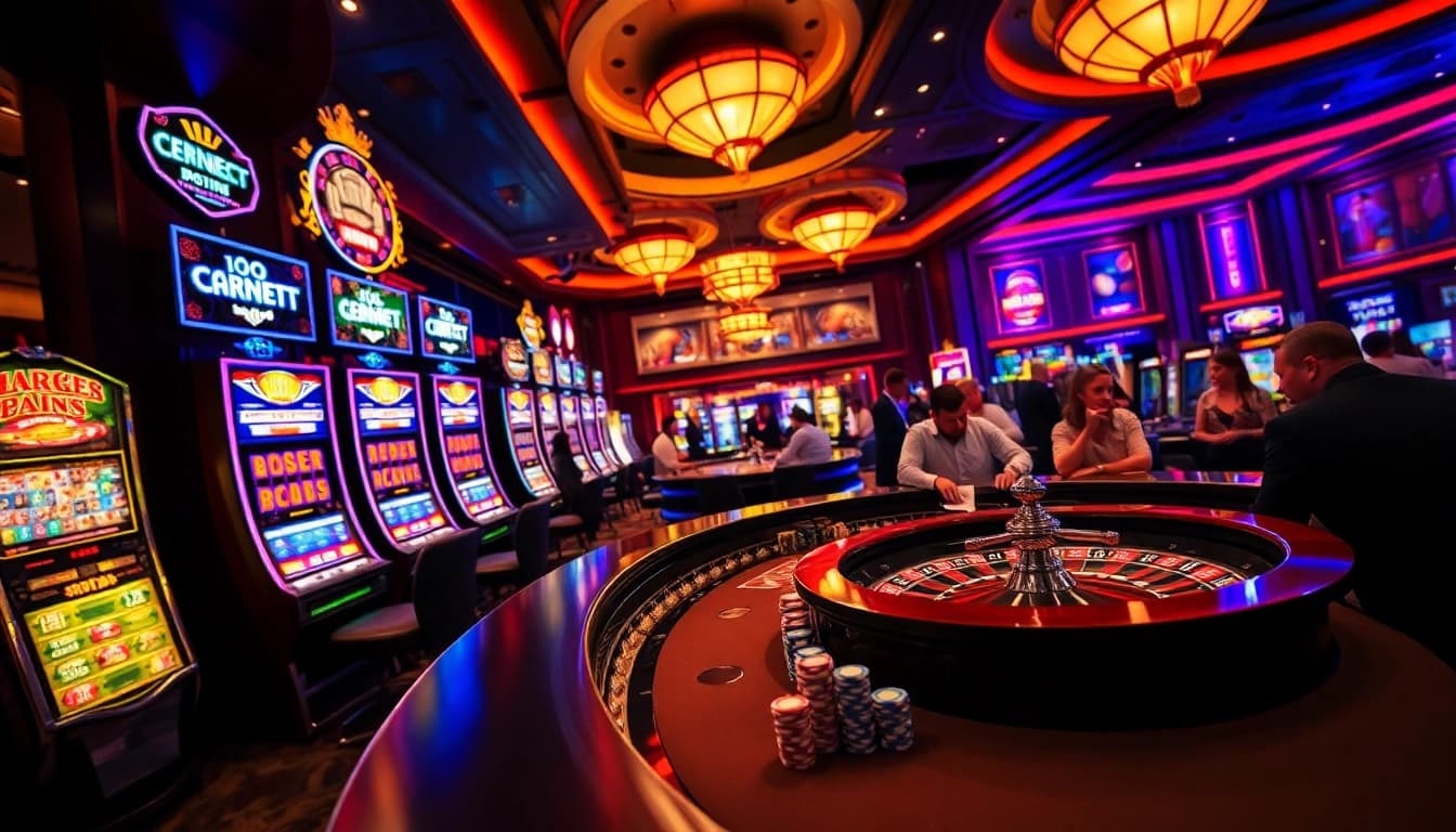 Thrilling gaming action at https://bet888.solutions/ with vibrant slot machines and lively roulette gameplay.