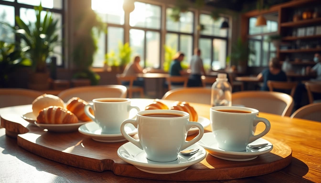 Serving delicious brews at a vibrant Coffee shop lloret de mar featuring fresh pastries.