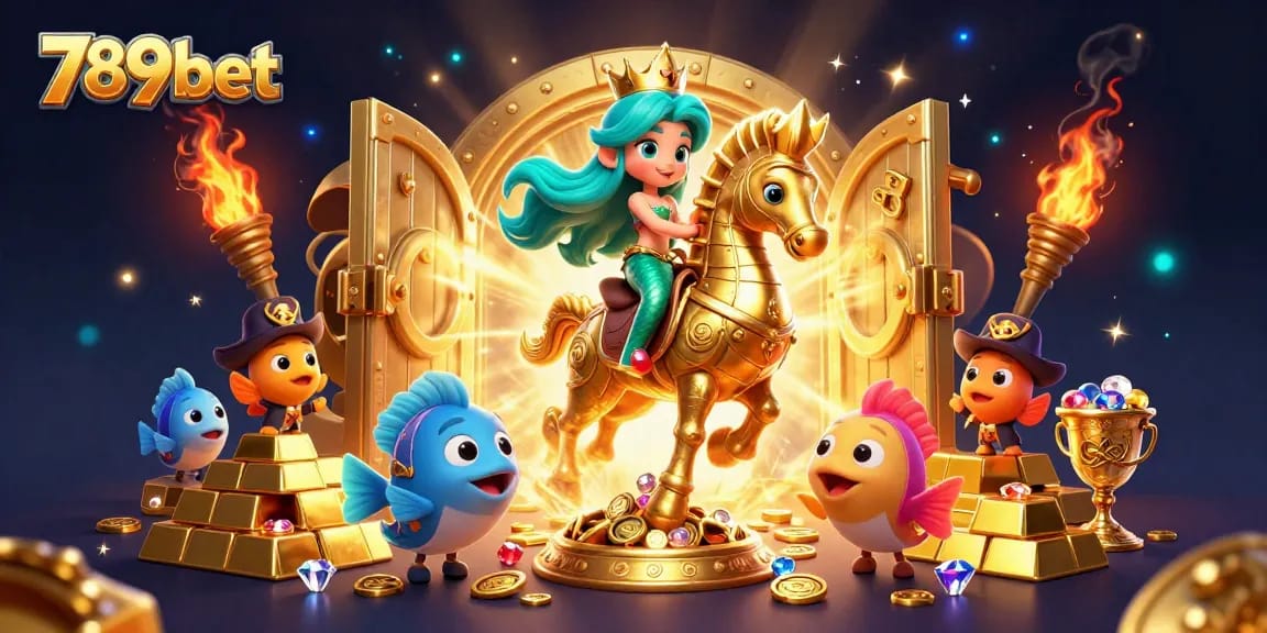 Engage in thrilling adventures with 789bet, featuring vibrant characters amid treasures in this dynamic casino scene.