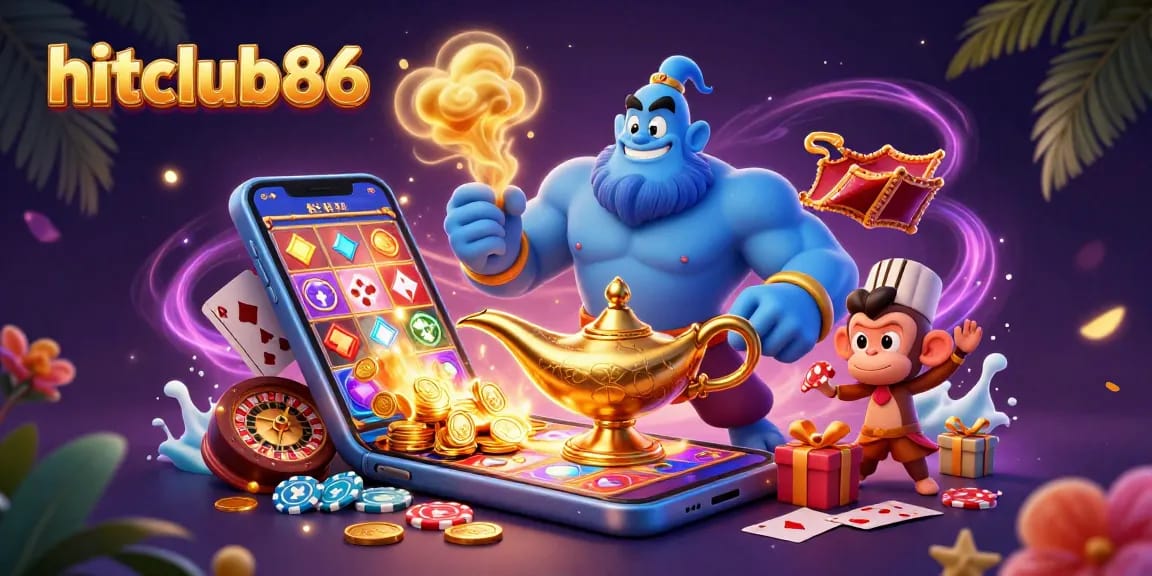 Engage with hitclub86 through a magical 3D gaming adventure featuring lively characters and dynamic casino elements.