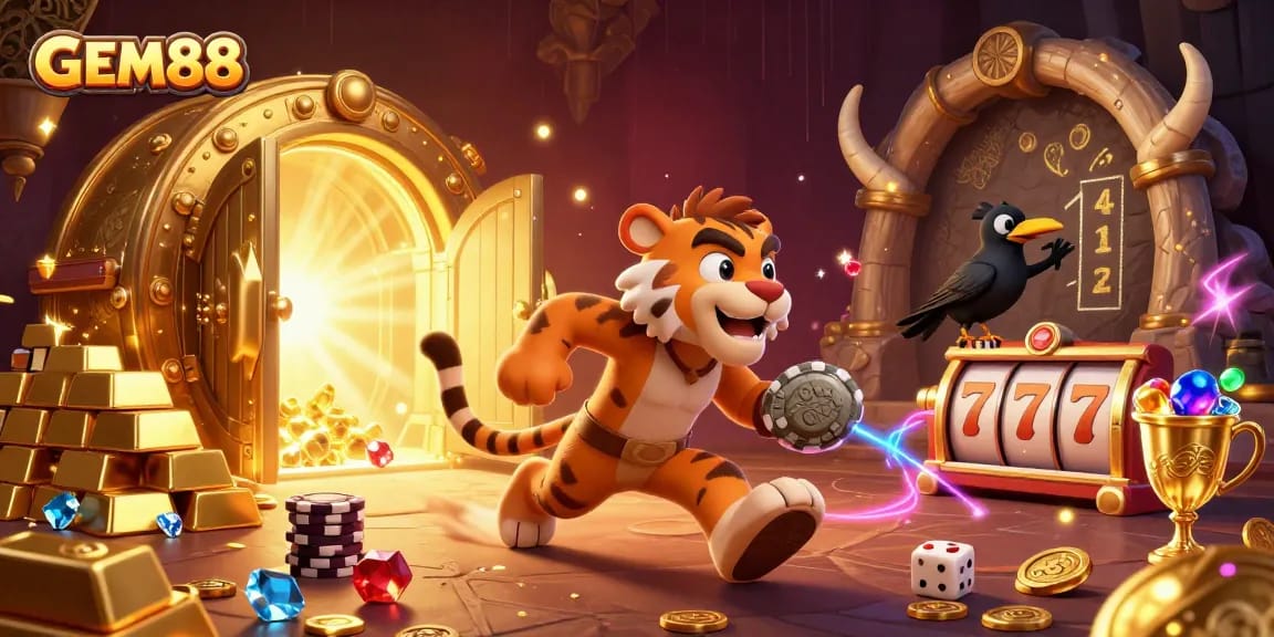 Engage with GEM88 through impressive 3D casino scenes showcasing dynamic gaming elements and excitement