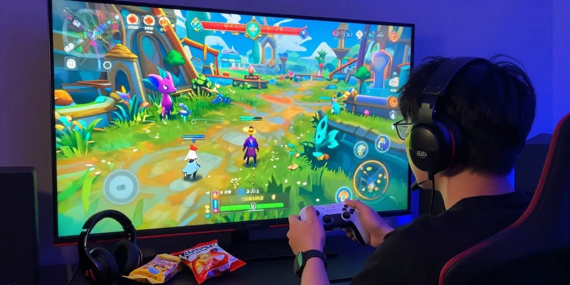 Engaging gameplay in a vibrant hentai game world, highlighting interaction and excitement.