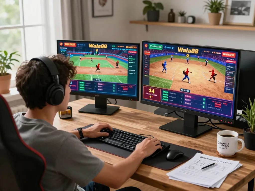 Watch exciting live matches on WALA88 while enjoying a cozy home setup for online gaming.