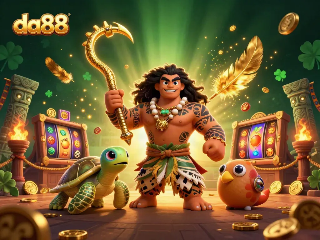 Experience thrilling gameplay at da88 with vibrant casino characters and dynamic slot action.