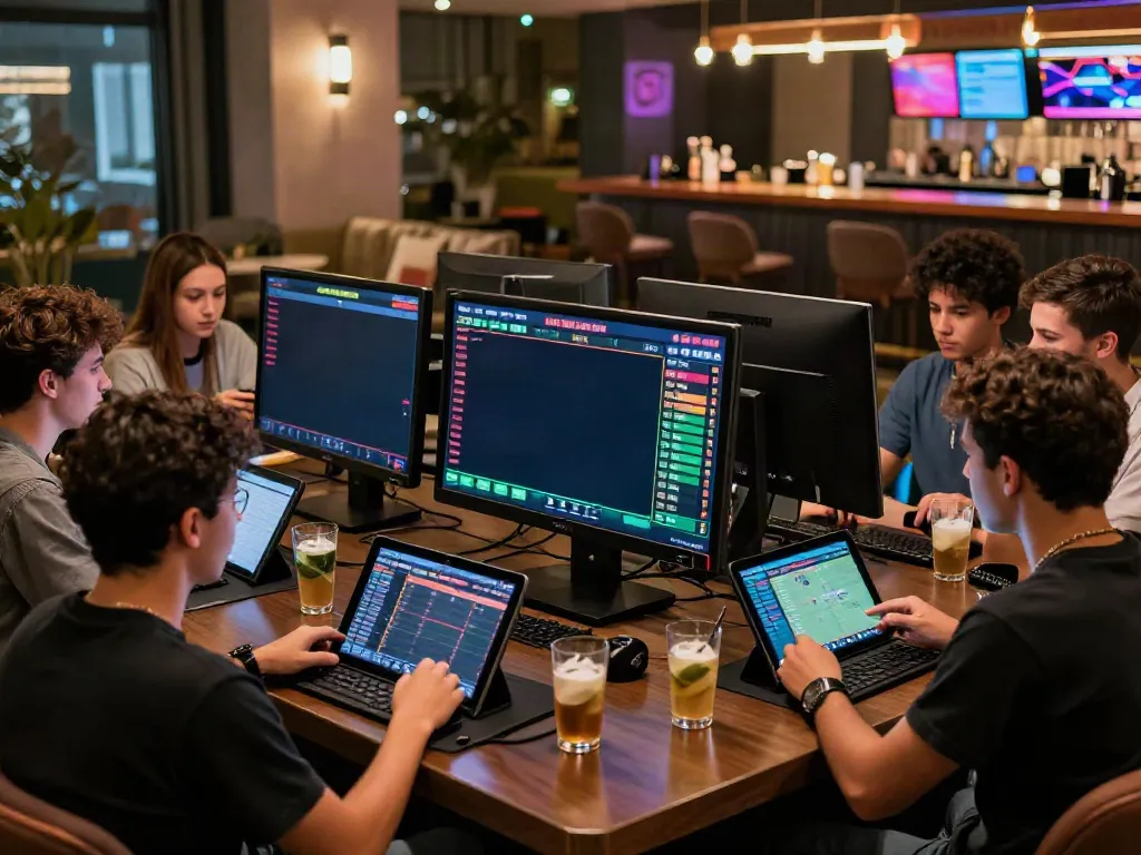 Exciting online betting environment at https://9bet.ru.com/ showcasing players engaging with live sports events and colorful betting options.