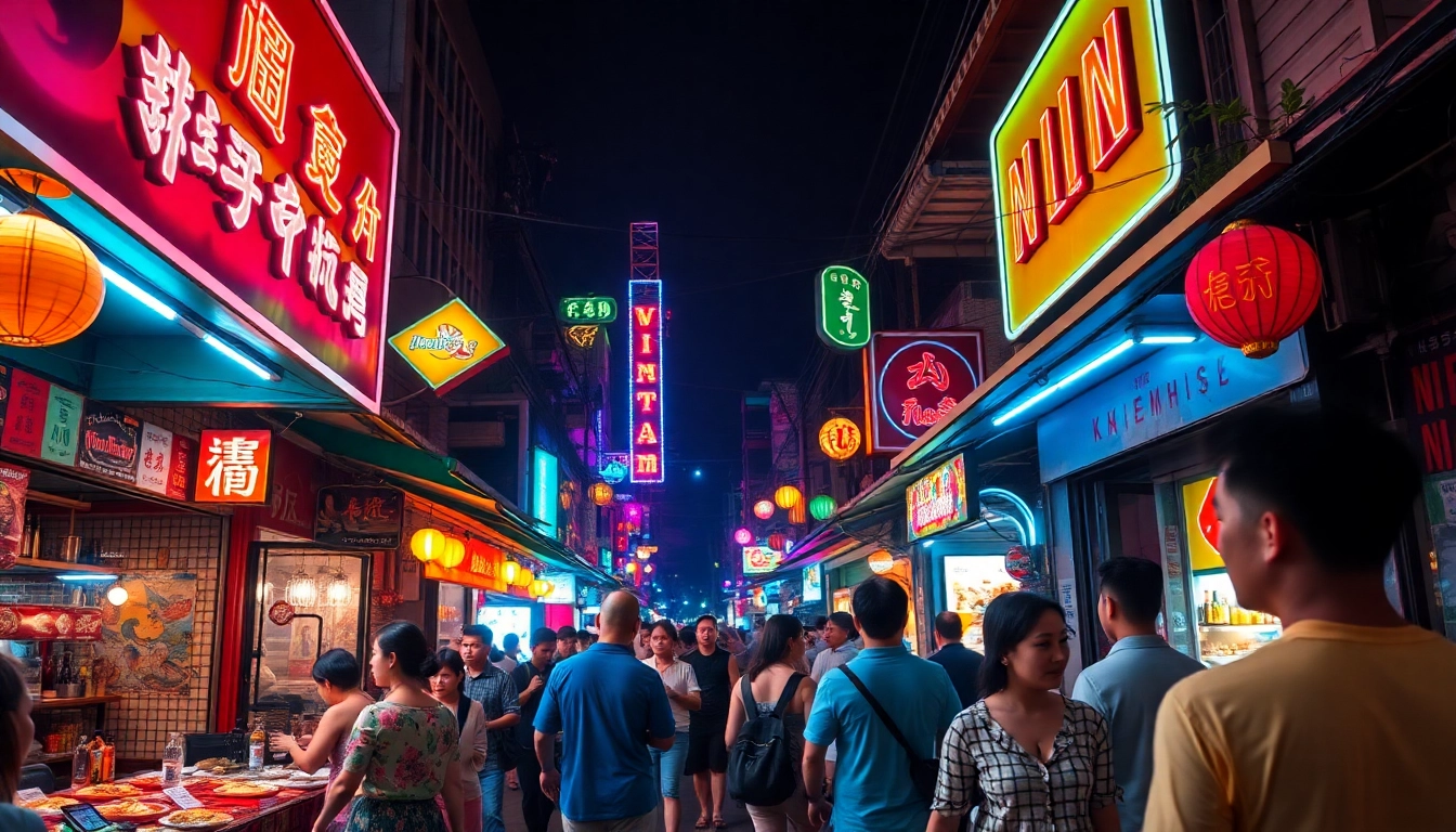 Experience the lively 베트남밤문화 with colorful nightlife and vibrant street scenes.
