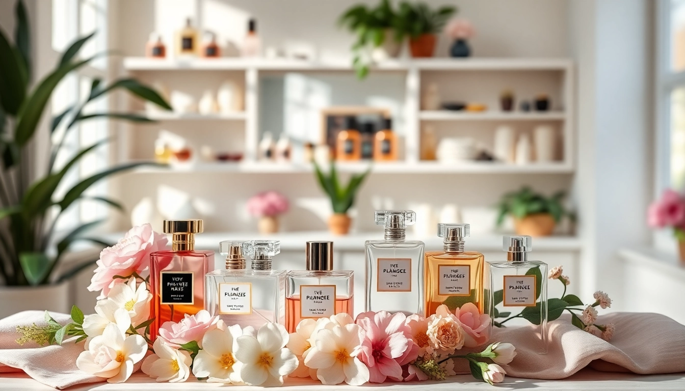 Elegant perfume bottles representing a perfume dupe website showcasing affordable luxury scents.