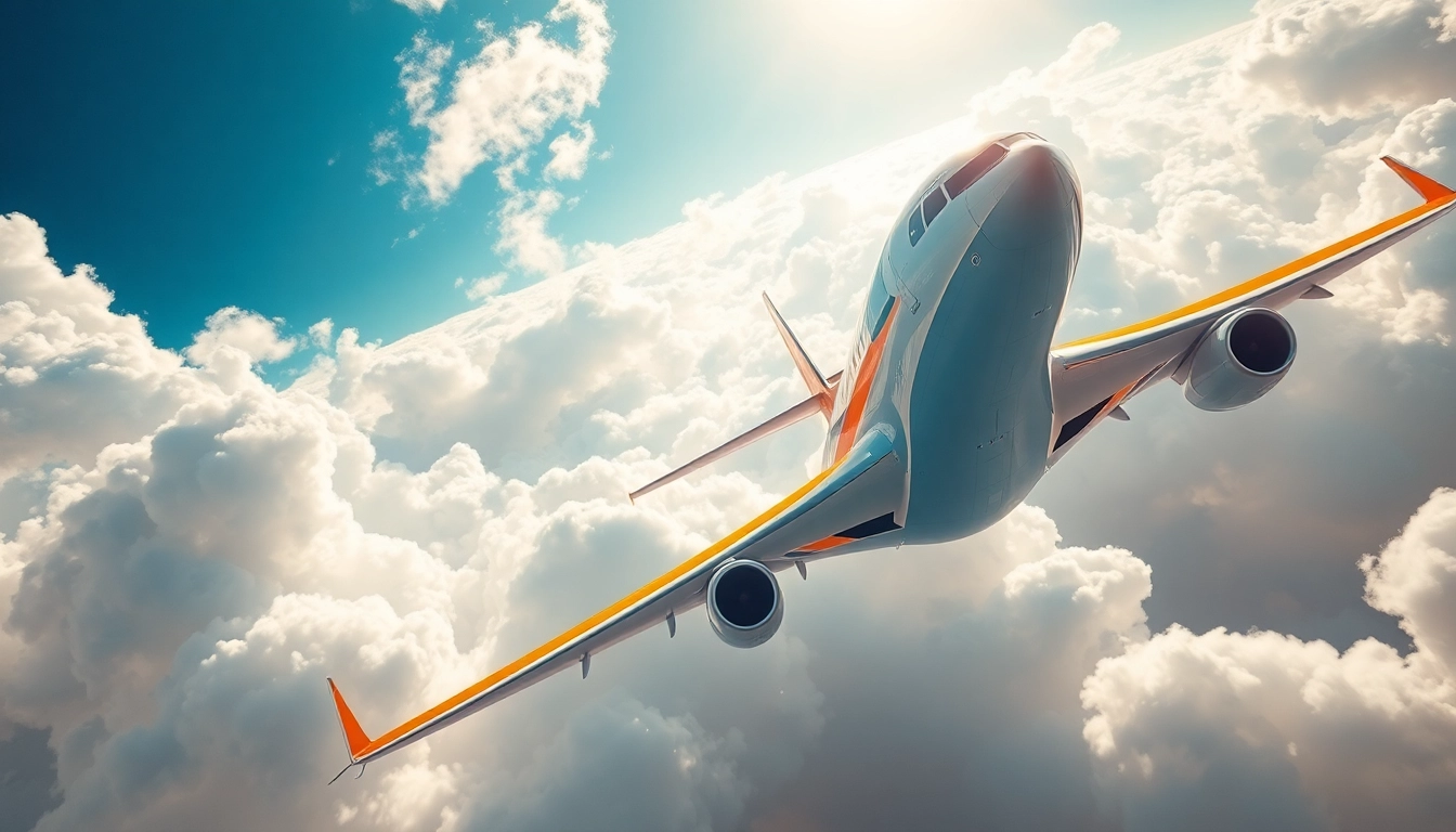 FLY88 airplane soaring through a blue sky, evoking freedom and adventure.