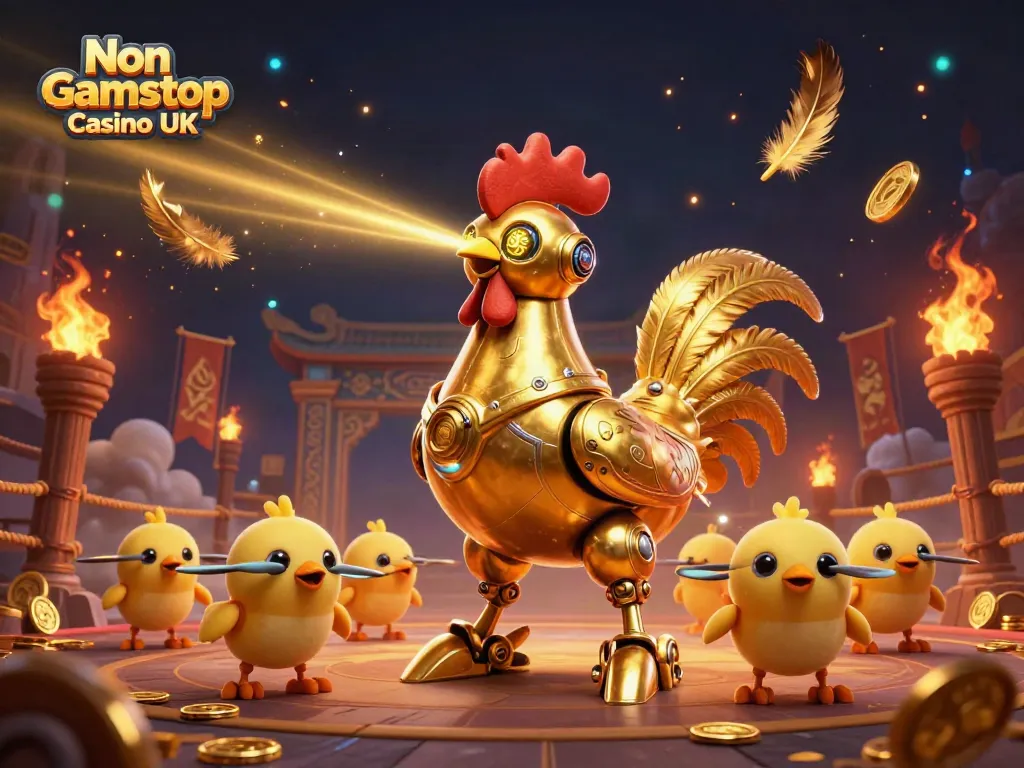 Experience thrilling gameplay at Non Gamstop Casino UK with our vibrant 3D illustration featuring an engaging scene.