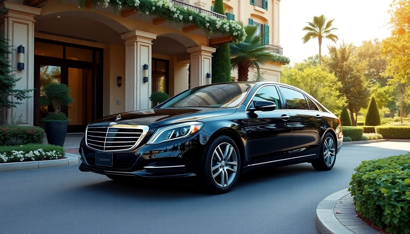 Chauffeur Services near me available outside a luxury hotel, showcasing elegance and sophistication.