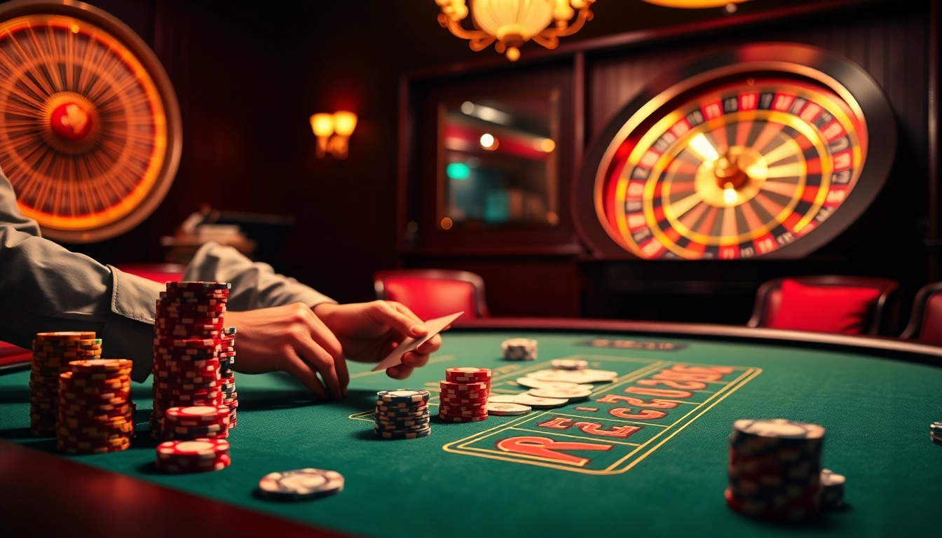 S8 players engaging in a thrilling high-stakes poker game at a luxurious casino.