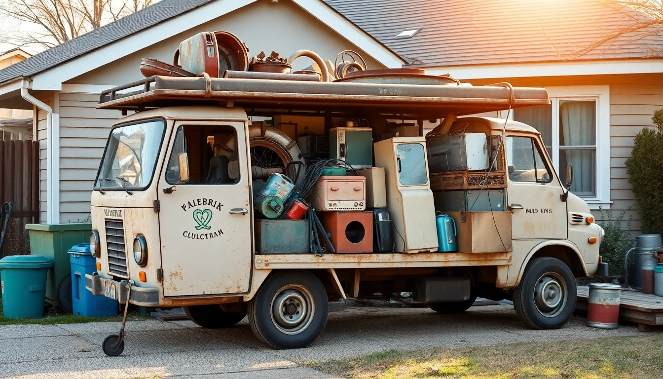 Efficient Schrottabholung Wuppertal service collecting old appliances and scrap metal from a home.