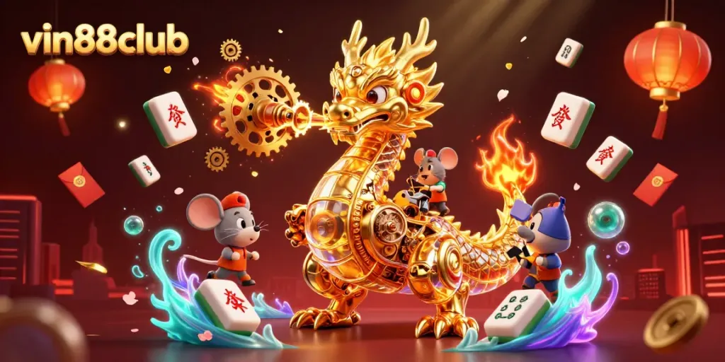 Experience thrilling gameplay with vin88club's vibrant 3D fantasy world featuring iconic casino elements.