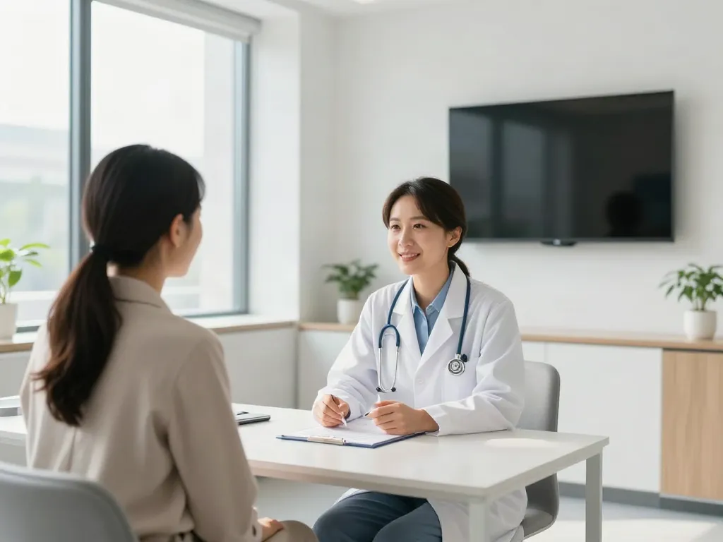 Image depicting a doctor consultation where patients inquire about can you take benadryl with prednisone in a modern healthcare setting.