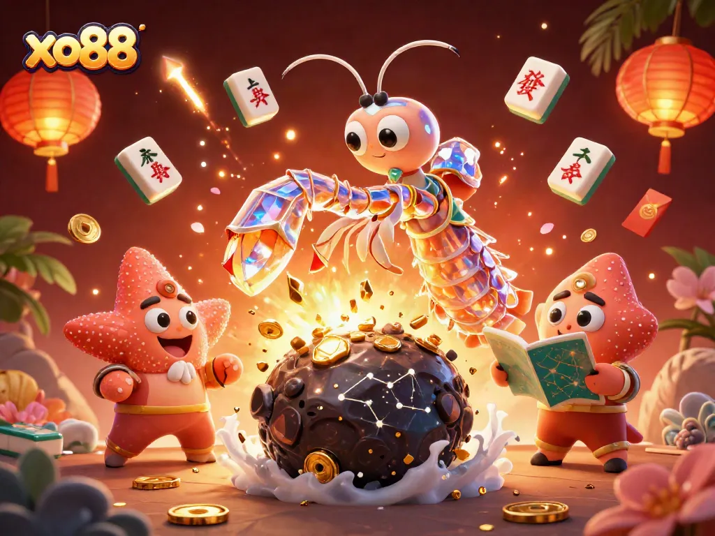 Experience thrilling gameplay at xo88 with vibrant colorful visuals of wins and exciting gameplay.
