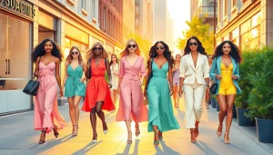 Engaging women fashion outfits showcasing diversity and style in urban settings.