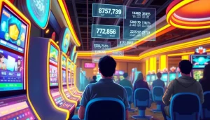 Explore a vibrant casino scene showcasing New Technology in gaming innovations.