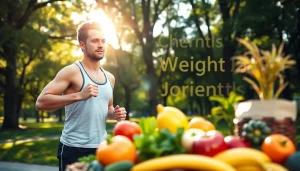 Fit person jogging in a park, epitomizing weight loss through healthy habits.