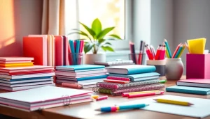 Discover essential office stationery uk items on a stylish desk arrangement.