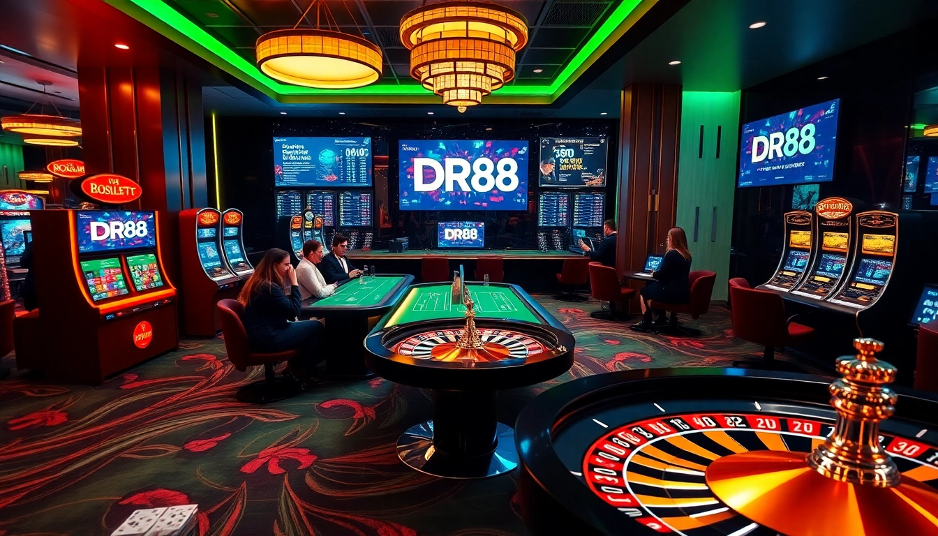 Engaging players immerse in the thrilling DR88 online casino experience.
