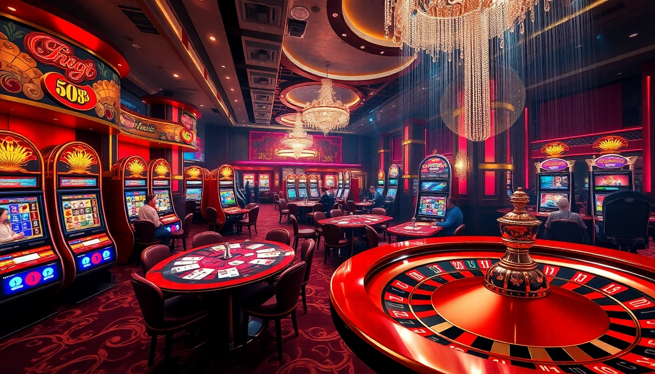 Experience the excitement of WINBET58 with vibrant slot machines and lively poker tables.