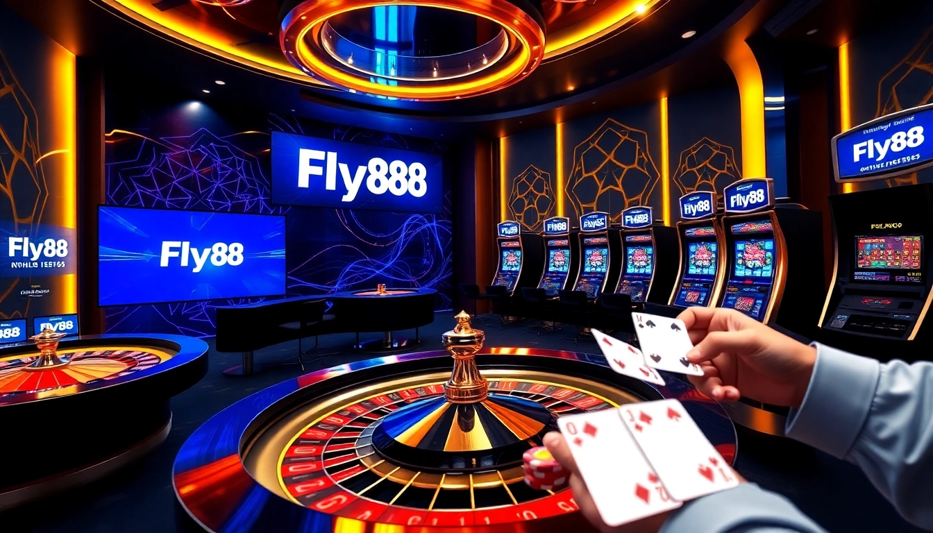 Engage in high-stakes gaming at Fly88's luxurious virtual casino.
