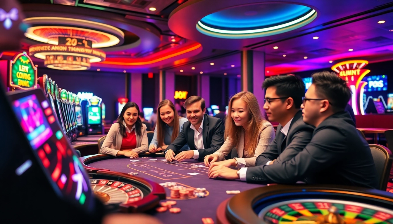 Exciting casino scene featuring RIKVIP Nguyên Nam designed for engaging poker action.