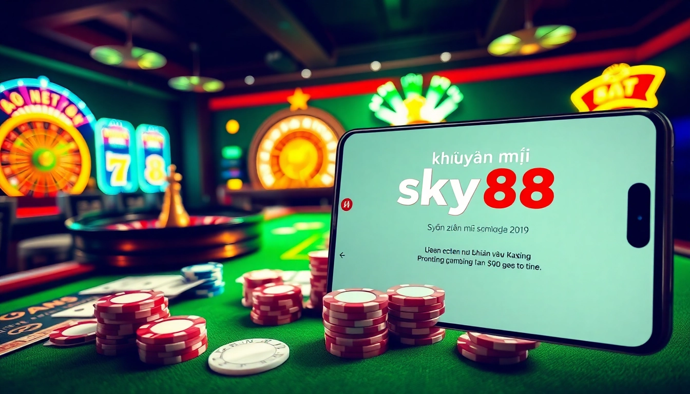 Experience dynamic betting with khuyến mãi sky88 amidst a lively casino atmosphere.