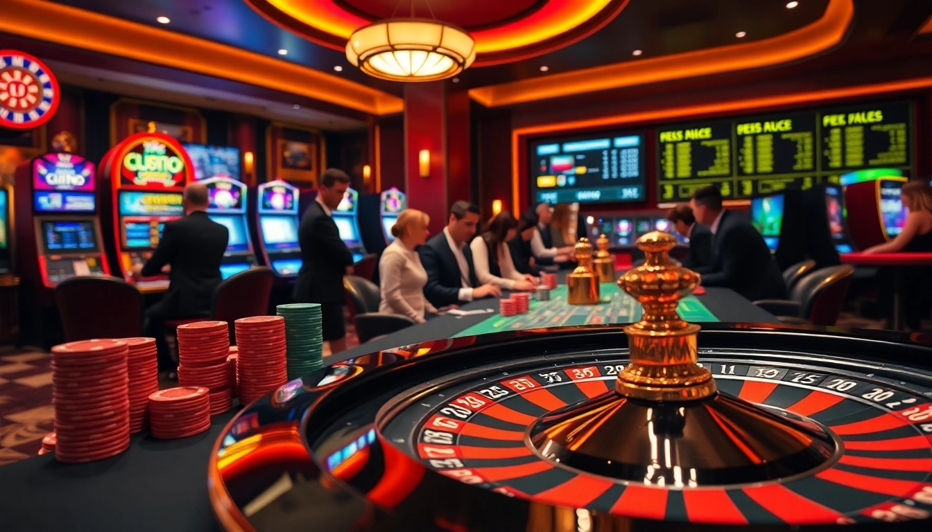 Players analyzing odds and placing bets at a luxurious casino table, enhancing strategies on https://nhandinhkeonhacai.news/.