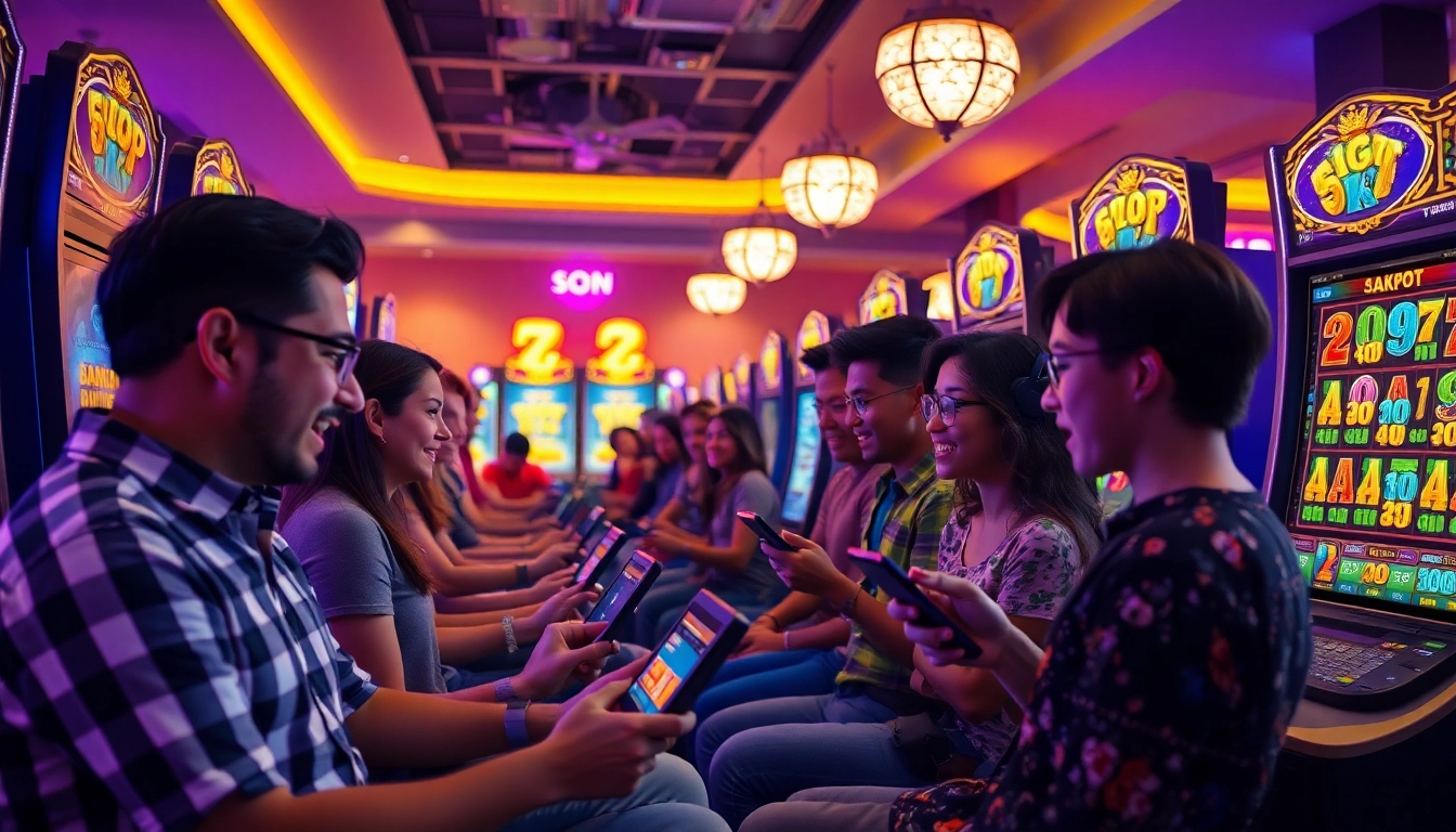 Situs kode4d - Exciting online gaming experience with players engaged in thrilling slot games