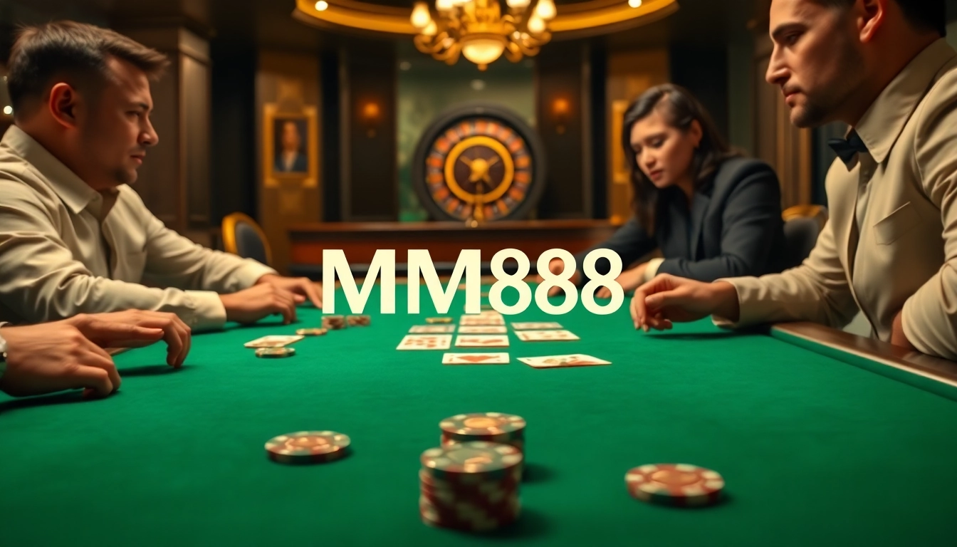 Experience the thrill of poker at MM88 casino, featuring dynamic action and engaging players.