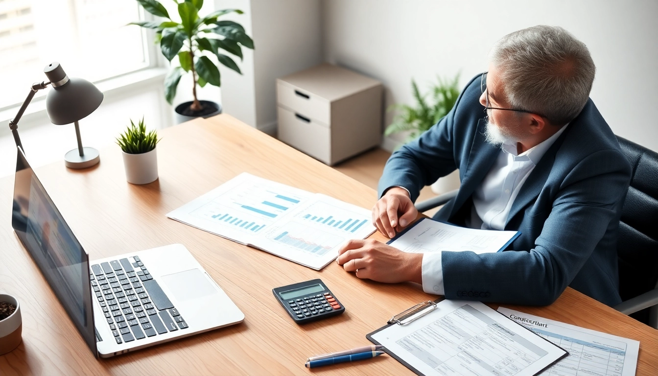 Księgowość dla spółki budowlanej — ilustracja w profesjonalnym środowisku biurowym ukazująca konsultacje finansowe.