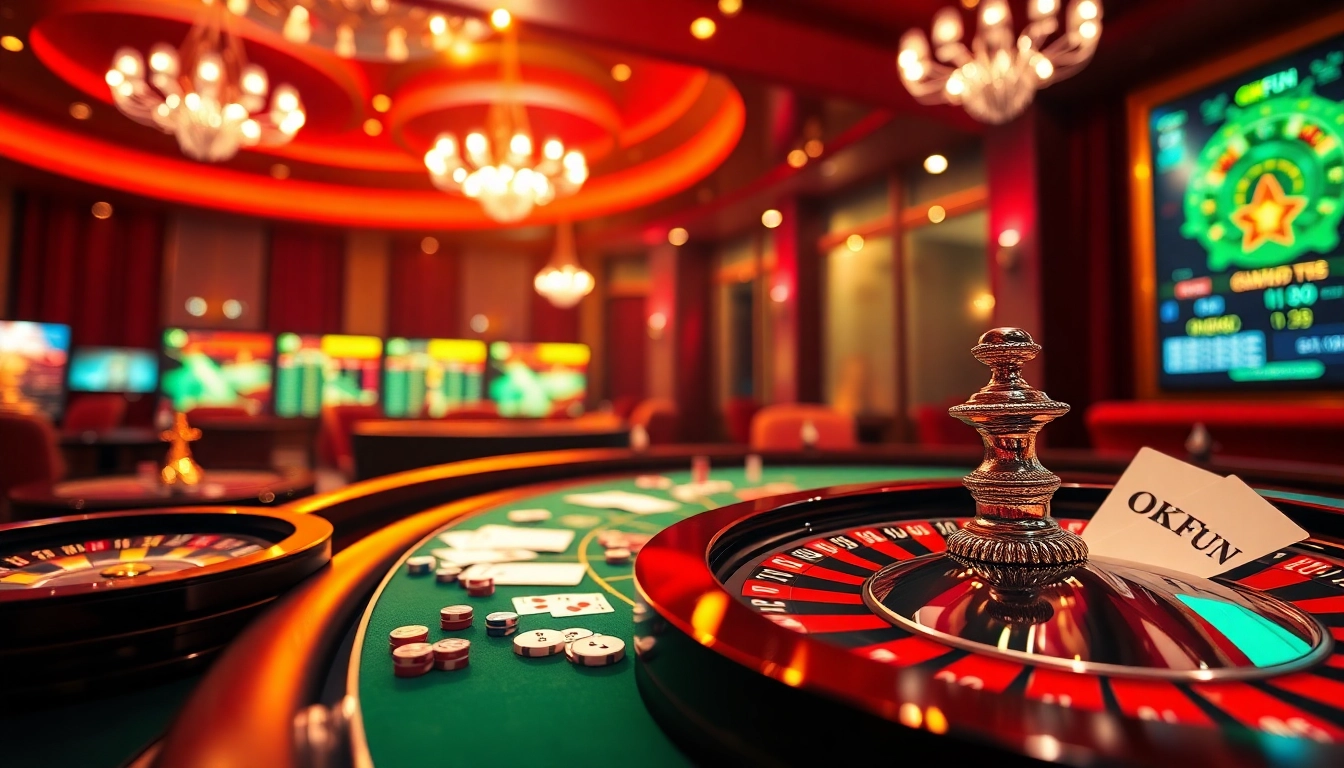 Experience the excitement of winning with OKFUN at a vibrant online casino table.