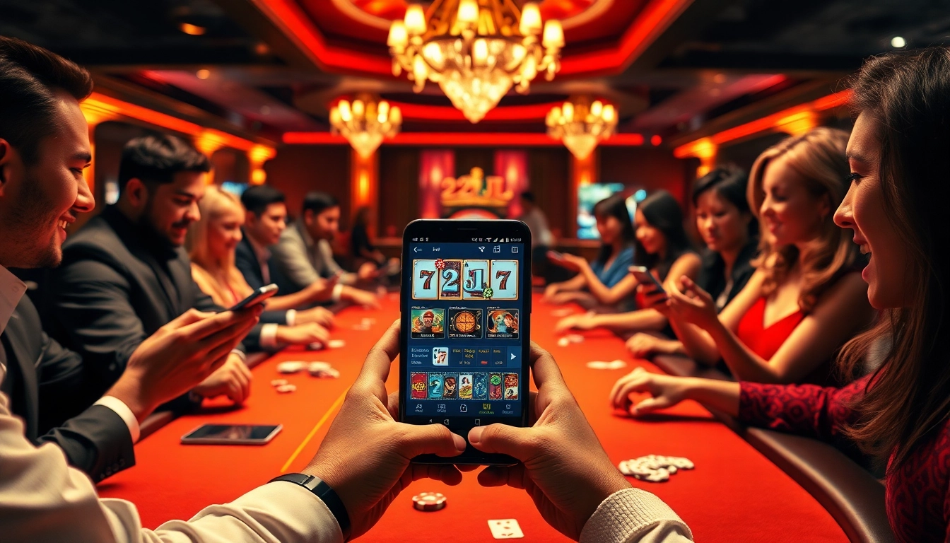 Experience the excitement of winning with the 22JL app in a luxurious casino setting.