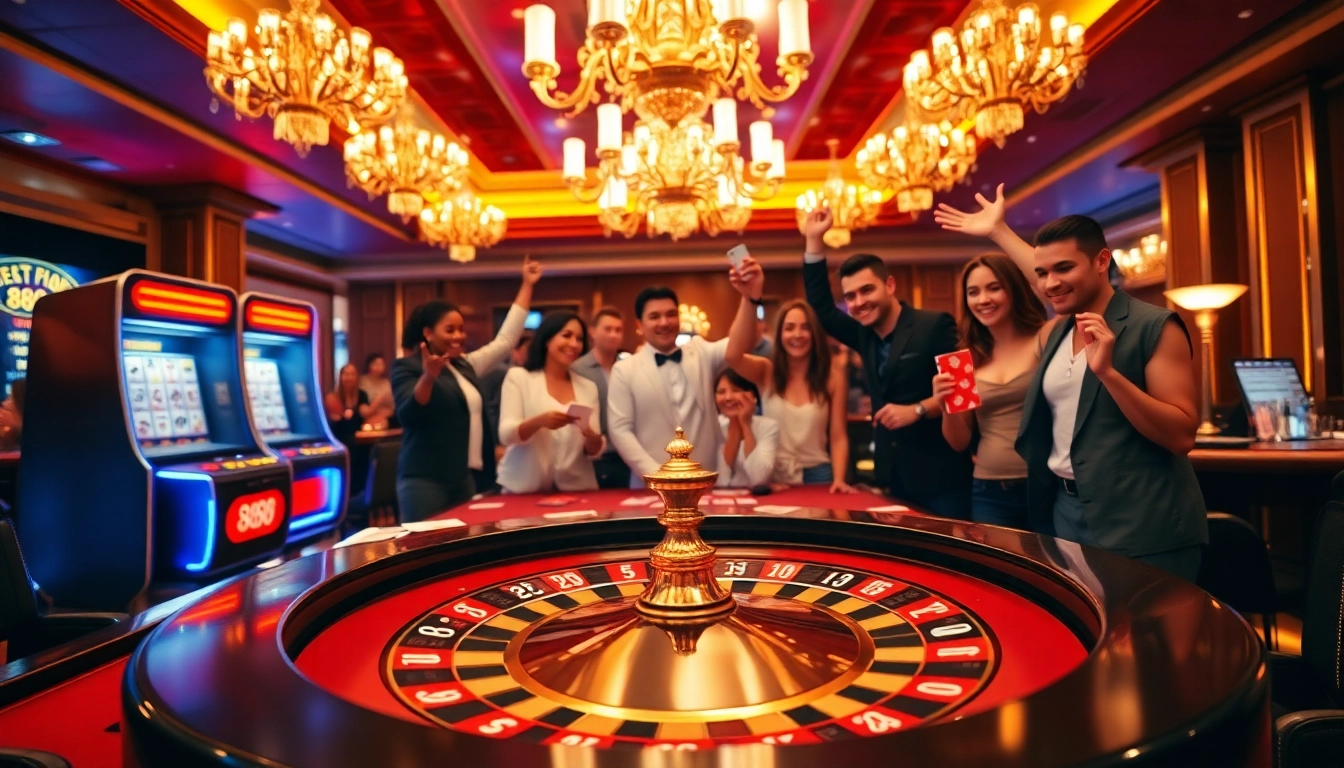 Experience the thrill of winning at 888b casino tables amidst excitement and luxury.