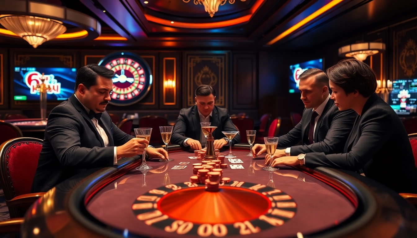 High-stakes poker game scene showcasing 6rwin Vip excitement and luxury.