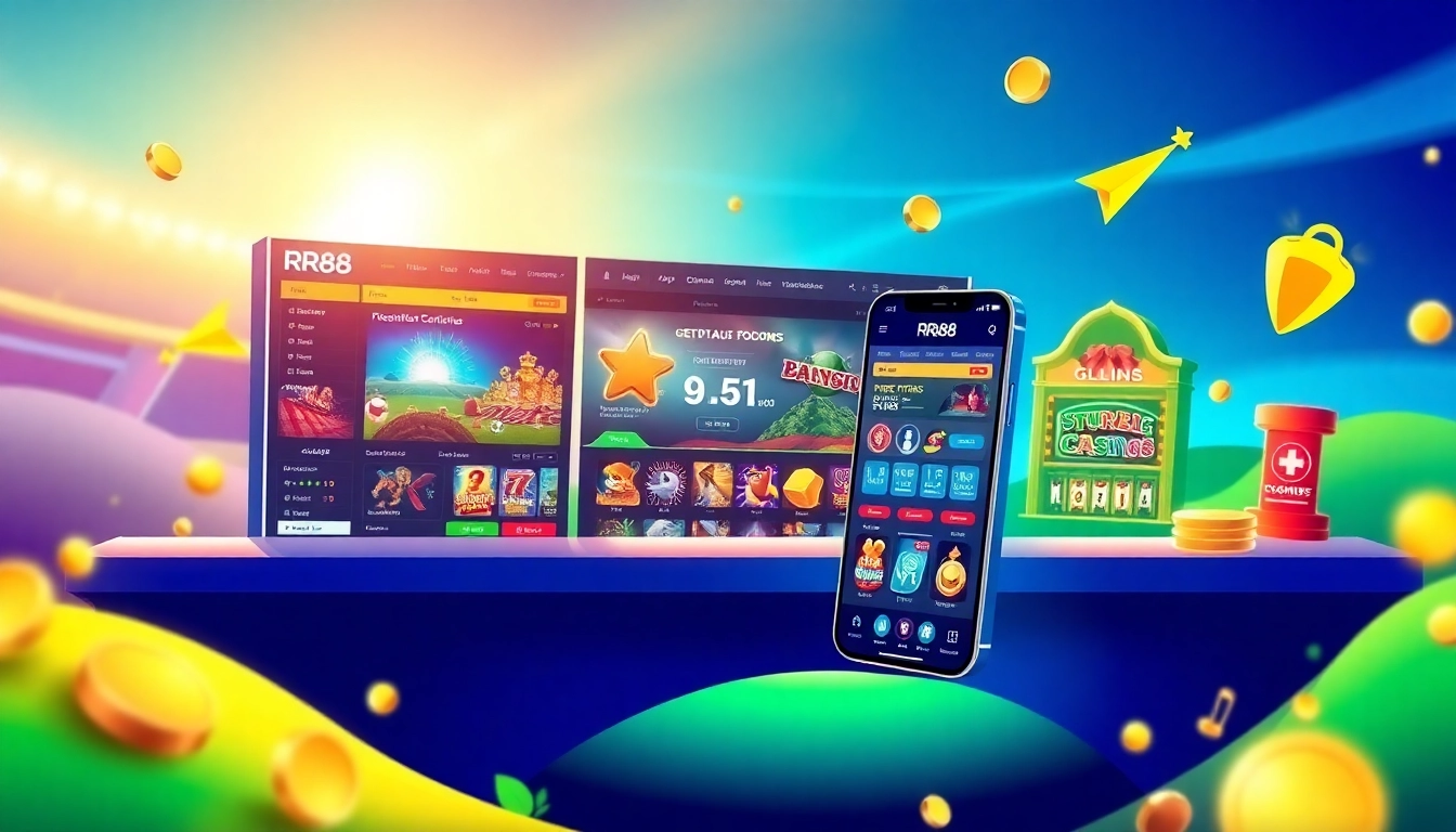 Engaging RR88 online betting platform interface showcasing promotions and gaming options.