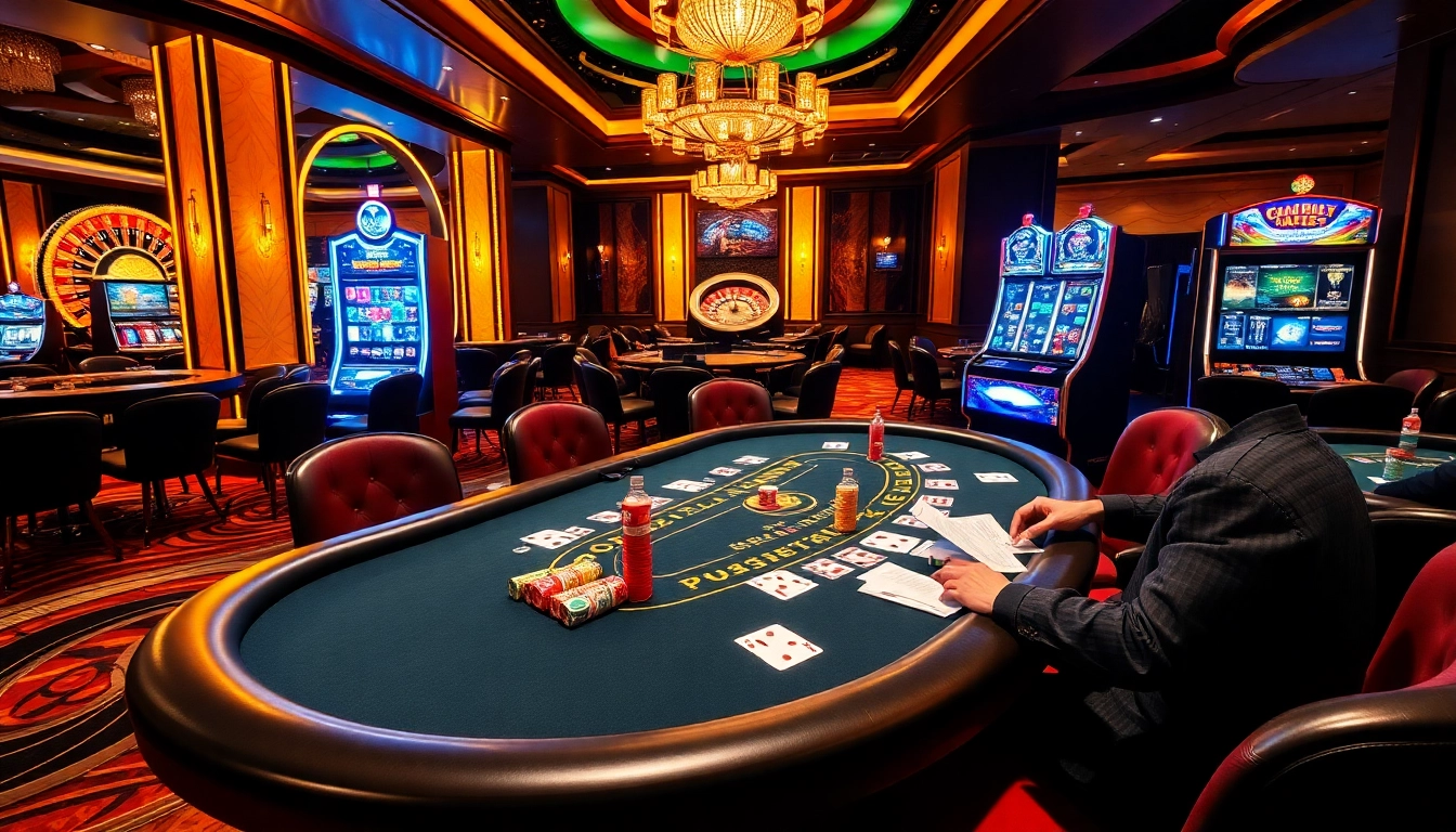 Experience the thrill of https://8kbettt.live/ with players engaging at sophisticated casino tables.