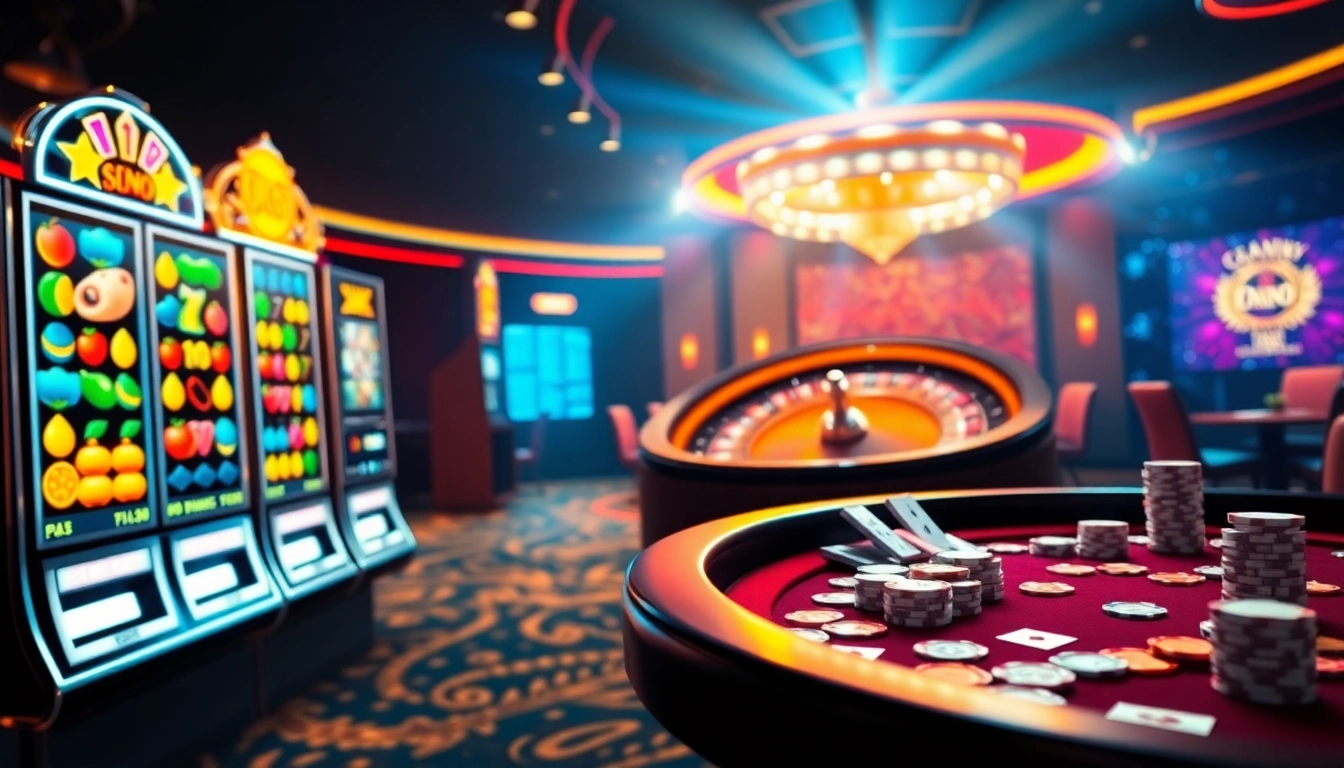 Experience the thrill of online gambling at OK365 with vibrant casino tables and games.