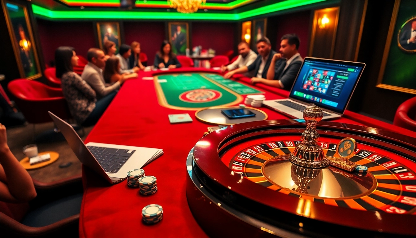 An engaging table gaming scene at https://mk8th.net/ showcasing vibrant casino elements and professional gambling atmosphere.