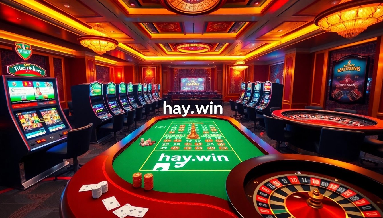 Experience thrilling gameplay at hay.win with vibrant slot machines and elegant poker setups.