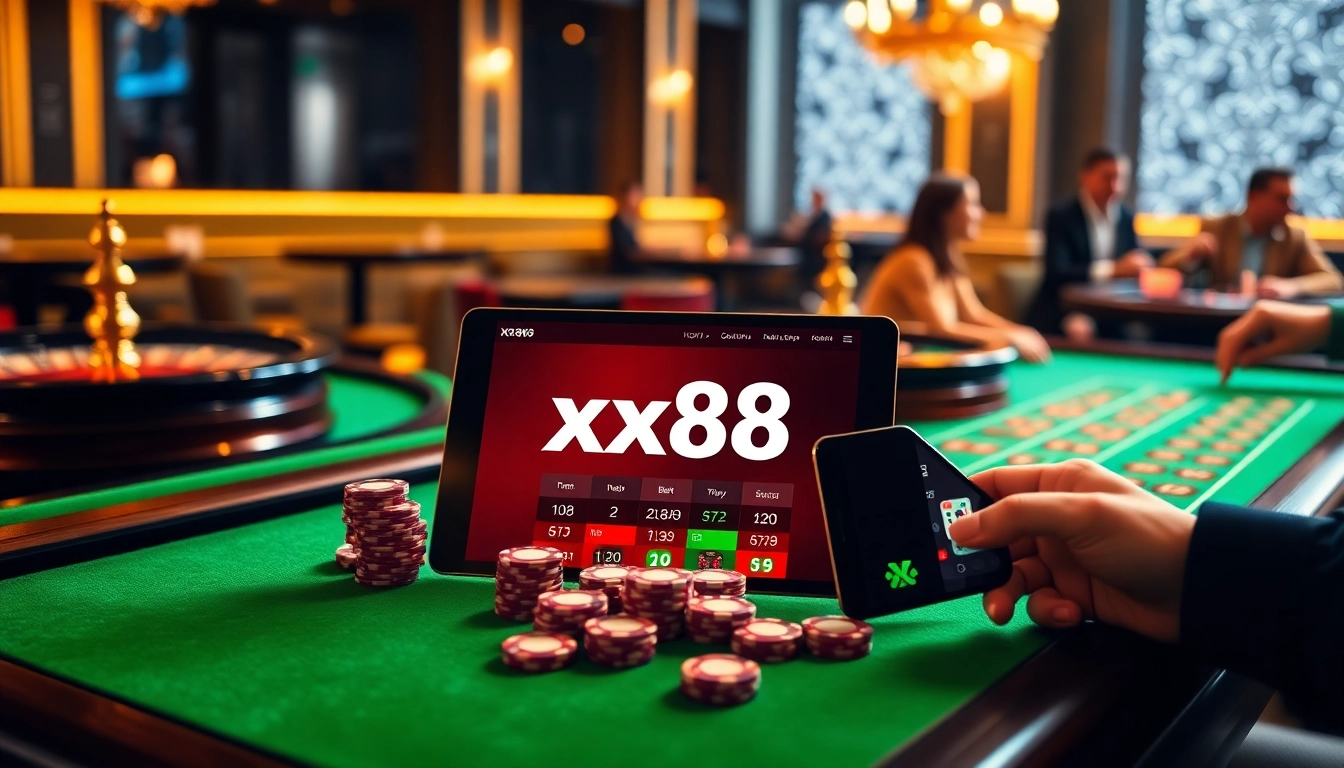 Experience thrilling gambling moments at https://xx88.day/ with vibrant casino scenes and online betting excitement.