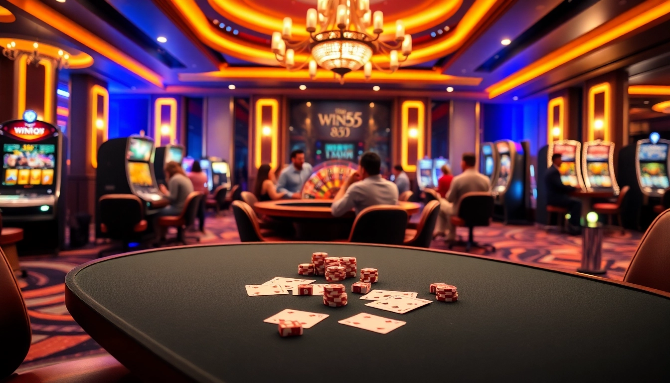 Experience the thrill of online gambling with the win55 app featuring engaging casino games.