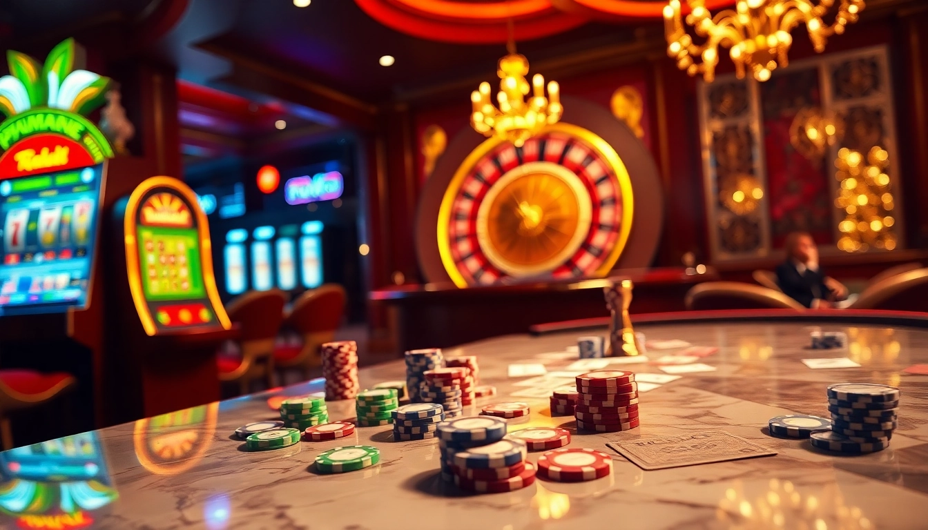 Enjoying a game at f168 okvip's premium casino table with vibrant poker chips and cards.