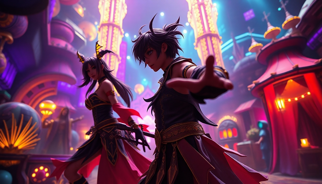 Engaging NSFW roleplay scene with vibrant characters and fantasy elements