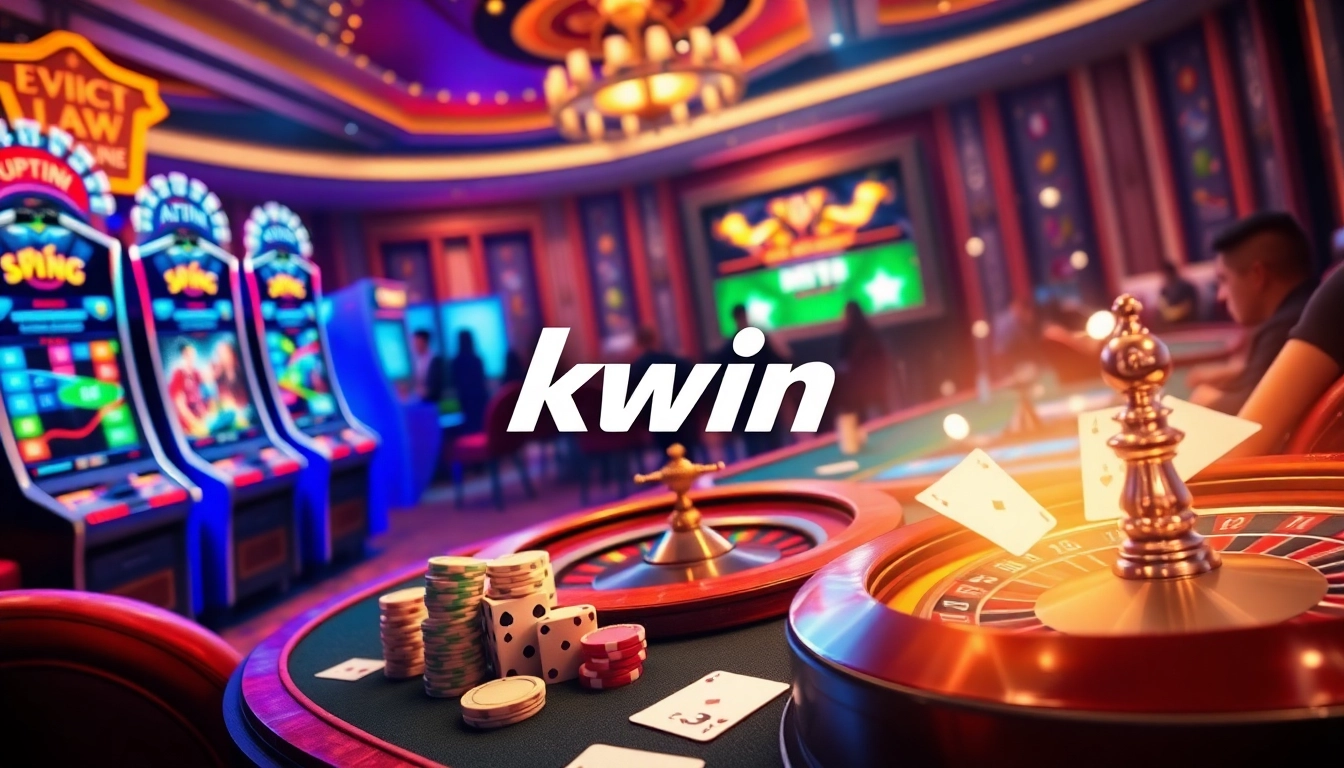 Engage in the vibrant online gambling experience with đăng nhập kwin highlighted on an elegant virtual casino interface.