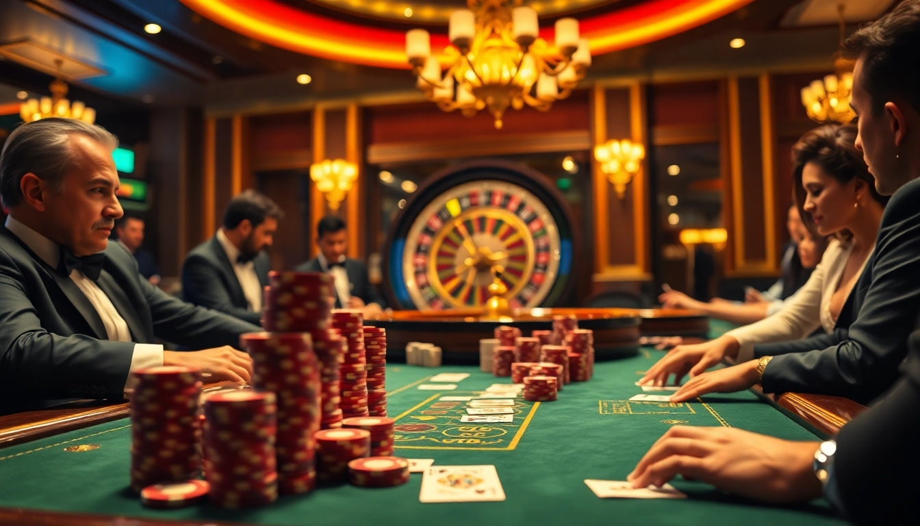 Experience the thrill of winning big at 8xbet with an exciting poker game at a luxurious casino table.