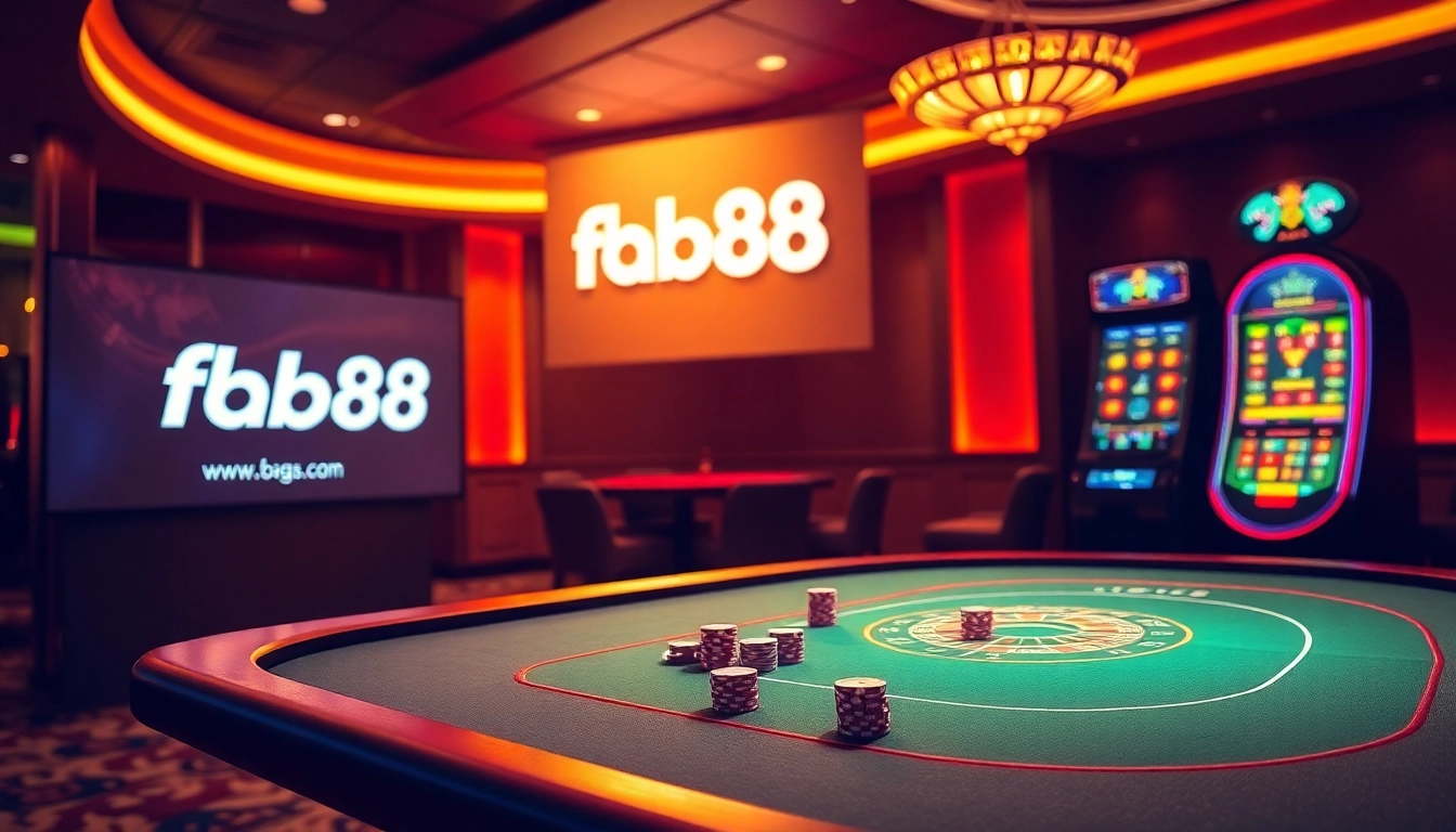 Experience the thrill of online gaming at Fb88 with professional poker action and vibrant casino visuals.