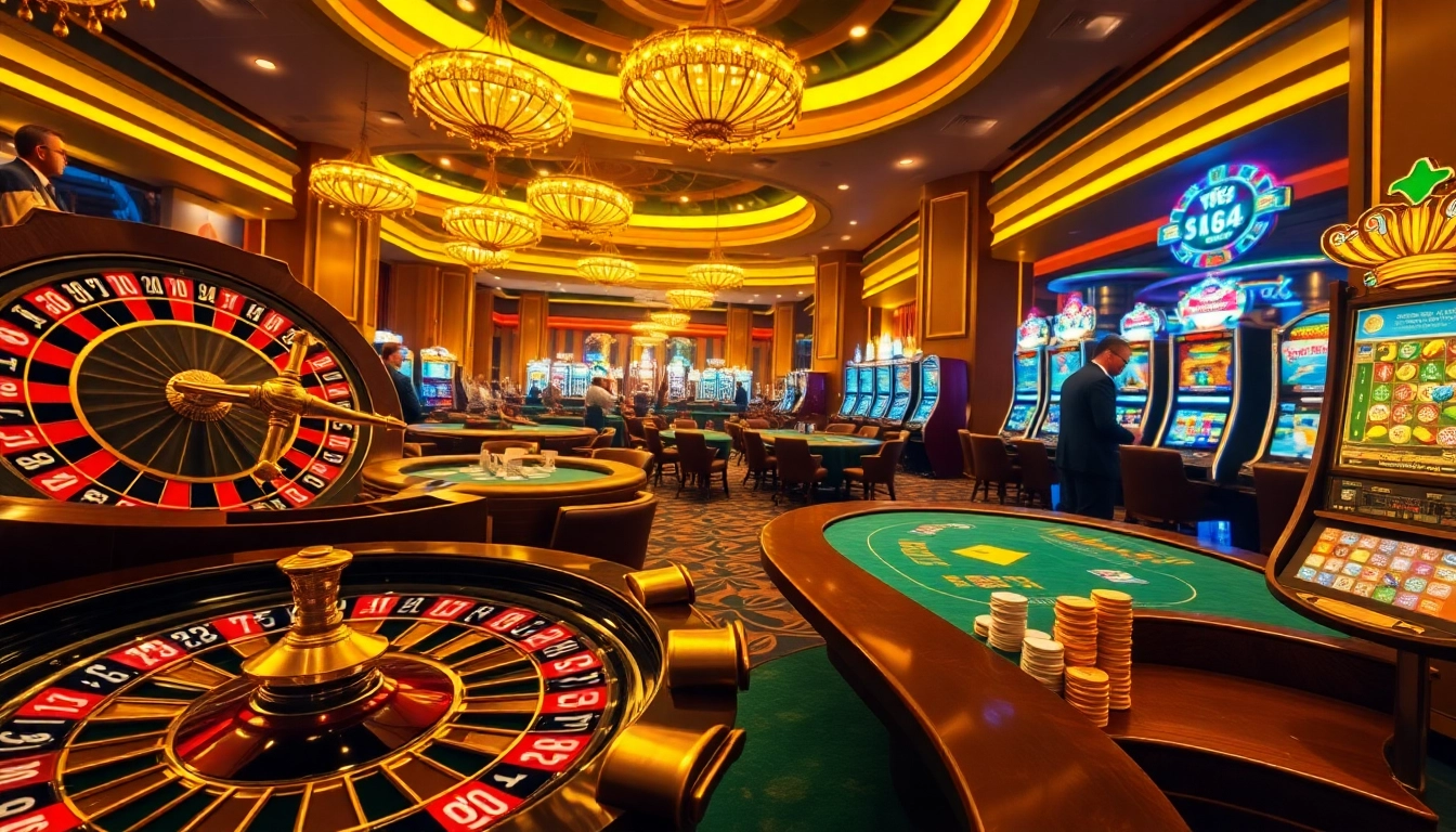 Experience the thrill of gambling at https://vj88.online/ with vibrant casino tables and excited players.