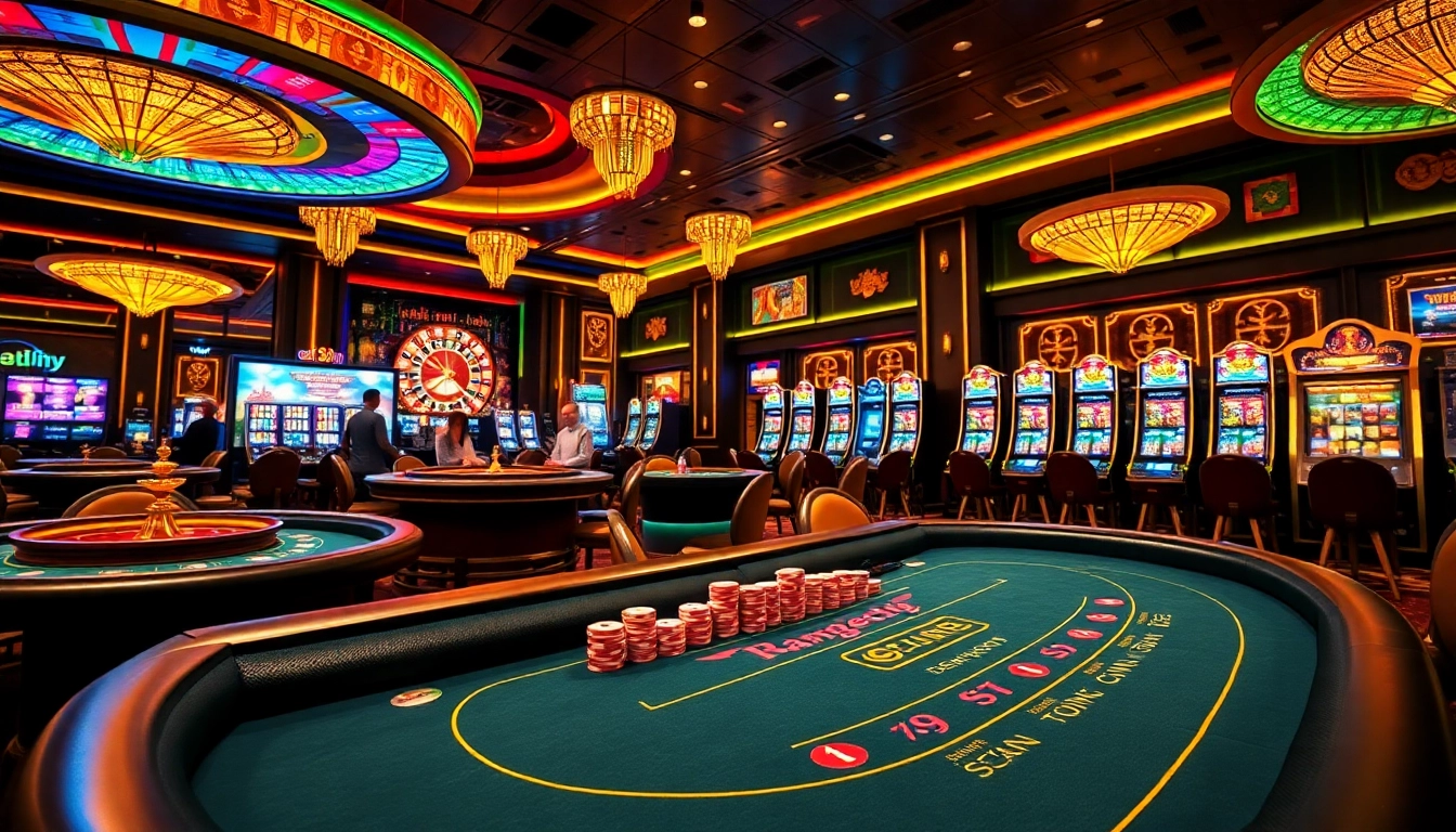 Experience the excitement of Bet88vn with vibrant casino gaming visuals featuring blackjack tables and roulette.